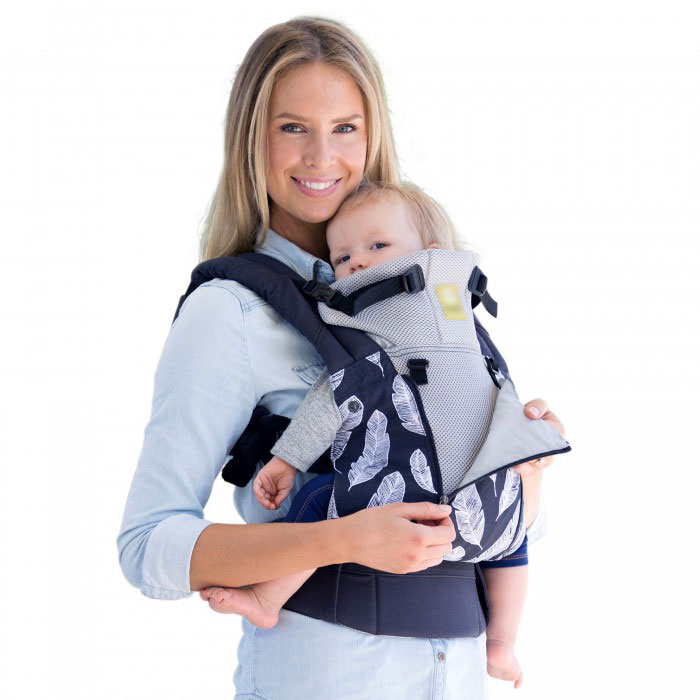 Baby carriers with a mesh on carrier's back