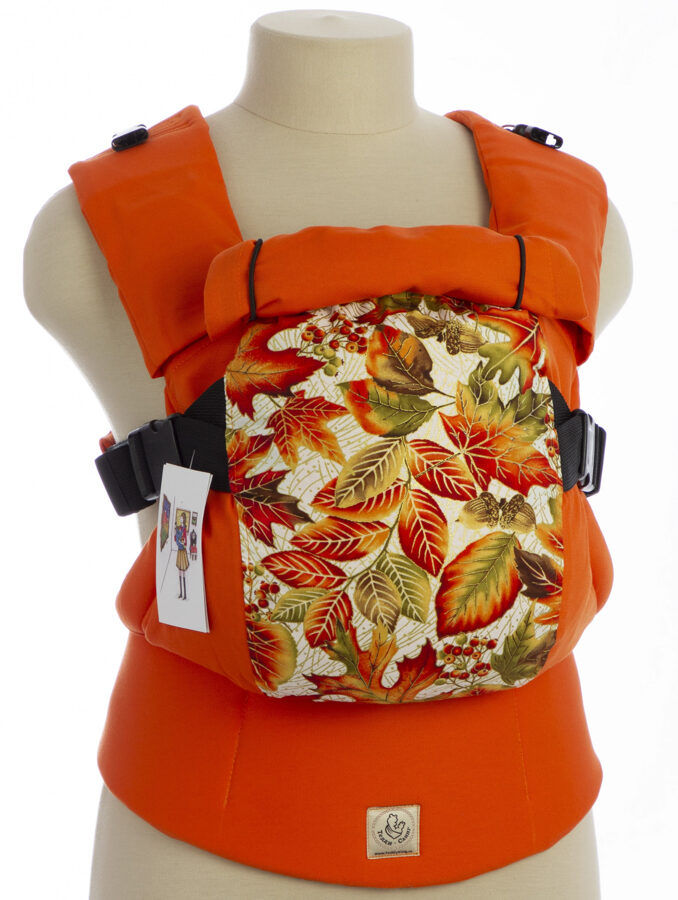 Ergonomiskā soma TeddySling LUX Autumn Leaves - bērna pārnēsāšanas soma, slings, ergosoma, ergonomiskā ķengursoma