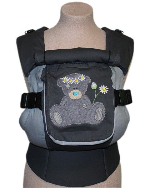 Ergonomiskā soma TeddySling LUX Camomile (ar kabatu) - bērna pārnēsāšanas soma, slings, ergosoma, ergonomiskā ķengursoma