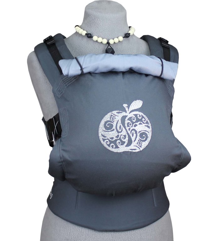 Ergonomiskā soma TeddySling - Grey Apple - bērna pārnēsāšanas soma, slings, ergosoma, ergonomiskā ķengursoma