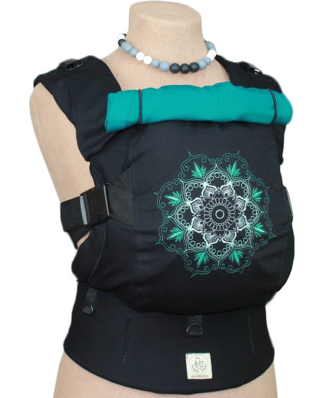 Ergonomic baby carrier TeddySling LUX with a pocket- Blue Magic