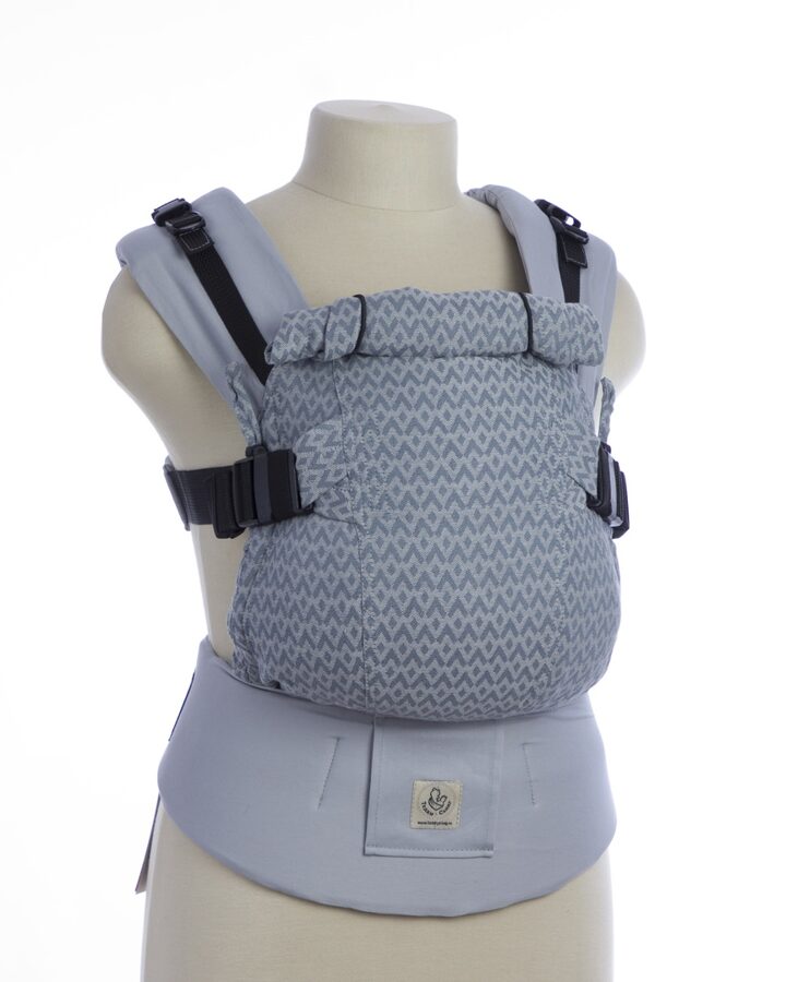 Ergonomiskā soma TeddySling Mini LUX Light grey - bērna pārnēsāšanas soma, slings, ergosoma, ergonomiskā ķengursoma