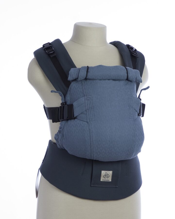 Ergonomiskā soma TeddySling Mini LUX Grey - bērna pārnēsāšanas soma, slings, ergosoma, ergonomiskā ķengursoma