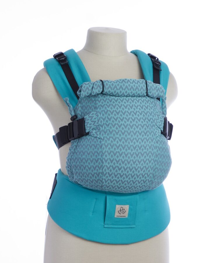 Ergonomiskā soma TeddySling Mini LUX Light Blue - bērna pārnēsāšanas soma, slings, ergosoma, ergonomiskā ķengursoma