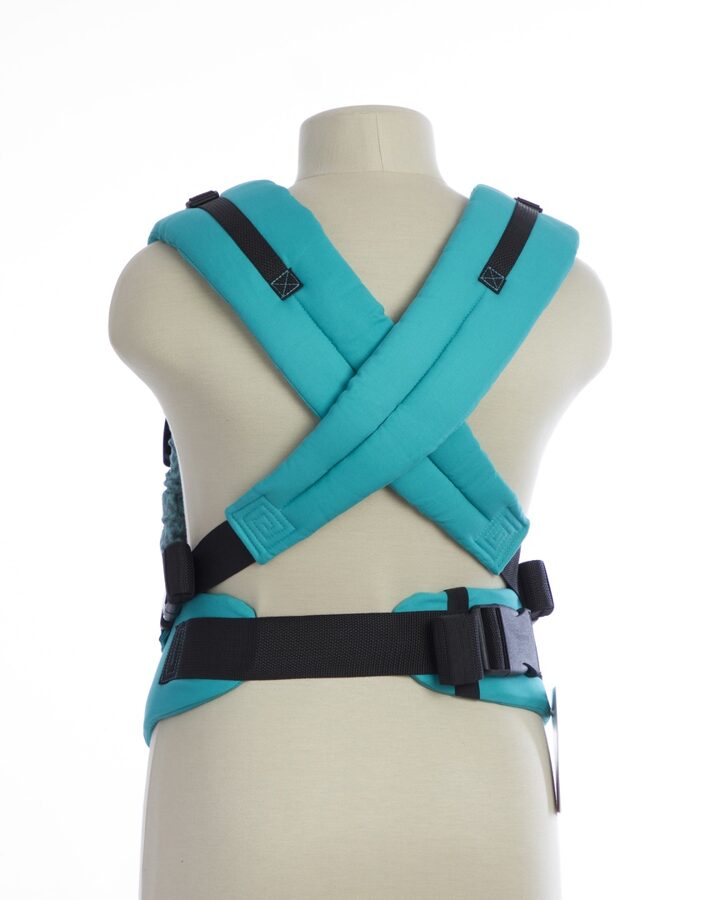 Ergonomiskā soma TeddySling Mini LUX Light Blue - bērna pārnēsāšanas soma, slings, ergosoma, ergonomiskā ķengursoma