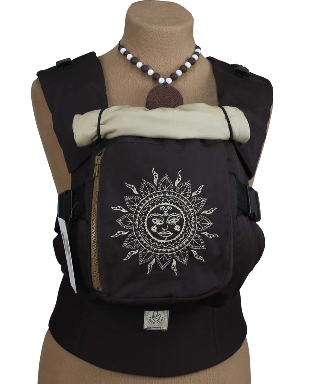 Эргономичный рюкзак TeddySling LUX Ethnic Sun (с карманом) - слинг, эрго-рюкзак, эргономичная сумка кенгуру