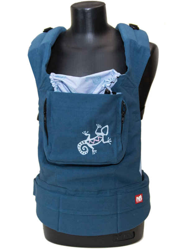 MB Design Tragerucksack mit einer Tasche – Blue Lizard – Sling, Tragerucksack, Tragesack 