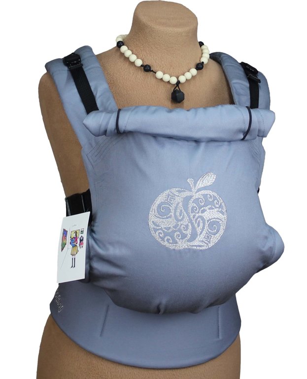 Ergonomiskā soma TeddySling - Light Grey Apple - bērna pārnēsāšanas soma, slings, ergosoma, ergonomiskā ķengursoma